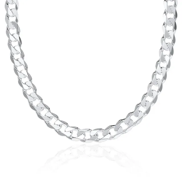 JEWLIX Panzerketten Halskette 925 Silber 8mm 75cm Herren