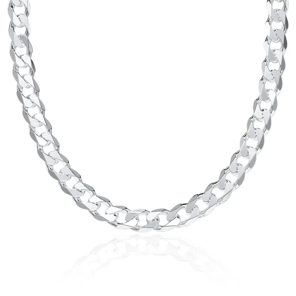 JEWLIX Panzerketten Halskette 925 Silber 8mm 75cm Herren