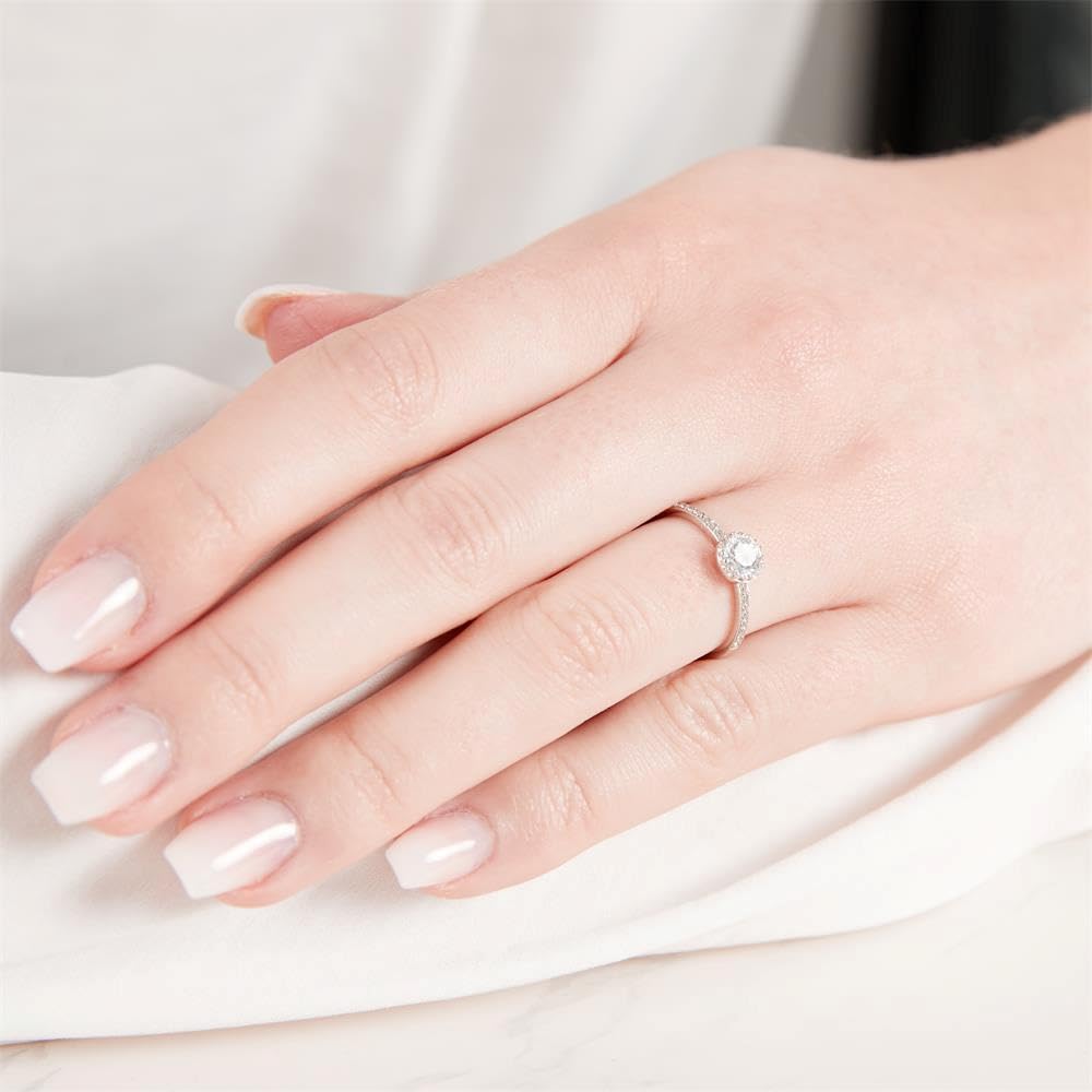 JEWLIX Verlobungsring 925 Silber Zirkonia Ring 52mm