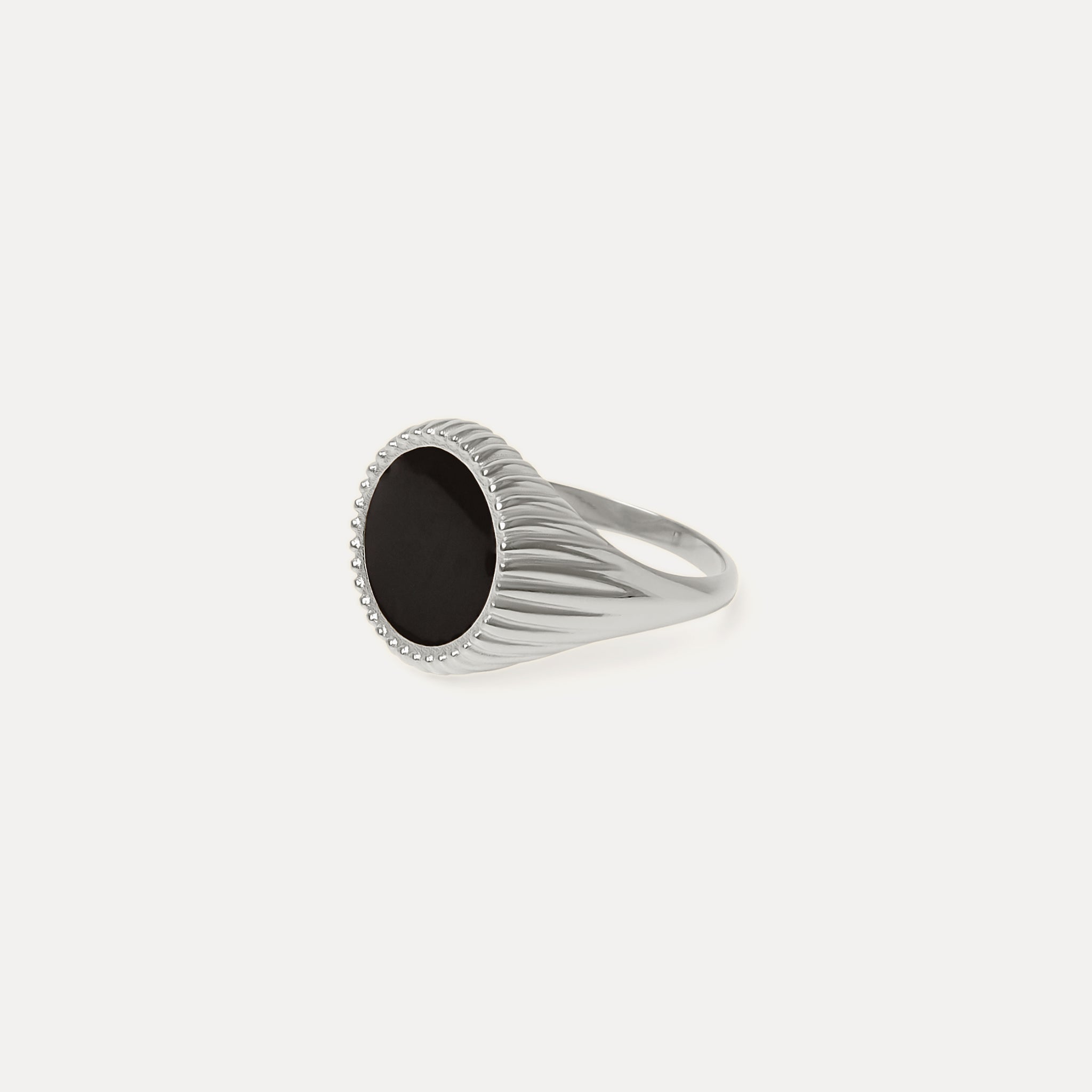 Stilnest Joi Solar Spritz Cocktail Ring Silber 52 Schwarz
