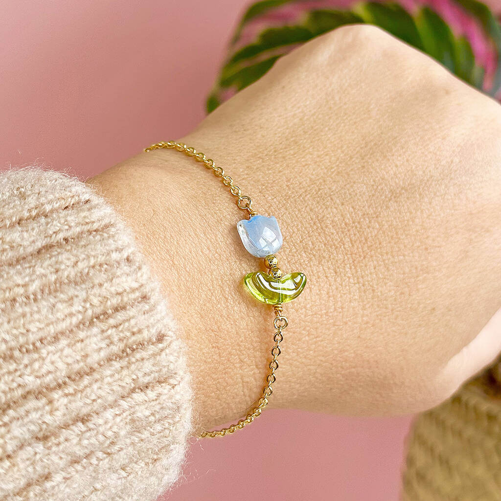 Joy by Corrine Smith Glass Tulip Armband Gold Tulpe