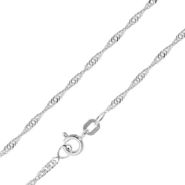 trendor Halsketten Singapur-Kette 925 Silber Halskette 40 cm 1,8 mm