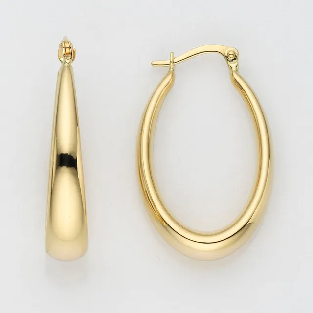Eugen Rühle Ohrschmuck Creolen 80.3631 Gelbgold oval 31mm