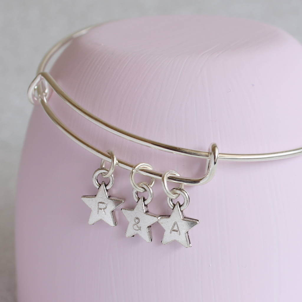 Joy by Corrine Smith Armreif Sterne Silber personalisiert