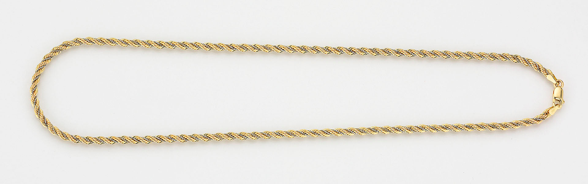 Eugen Rühle Kordelketten Kordelkette Gelbgold 45cm rhodiniert