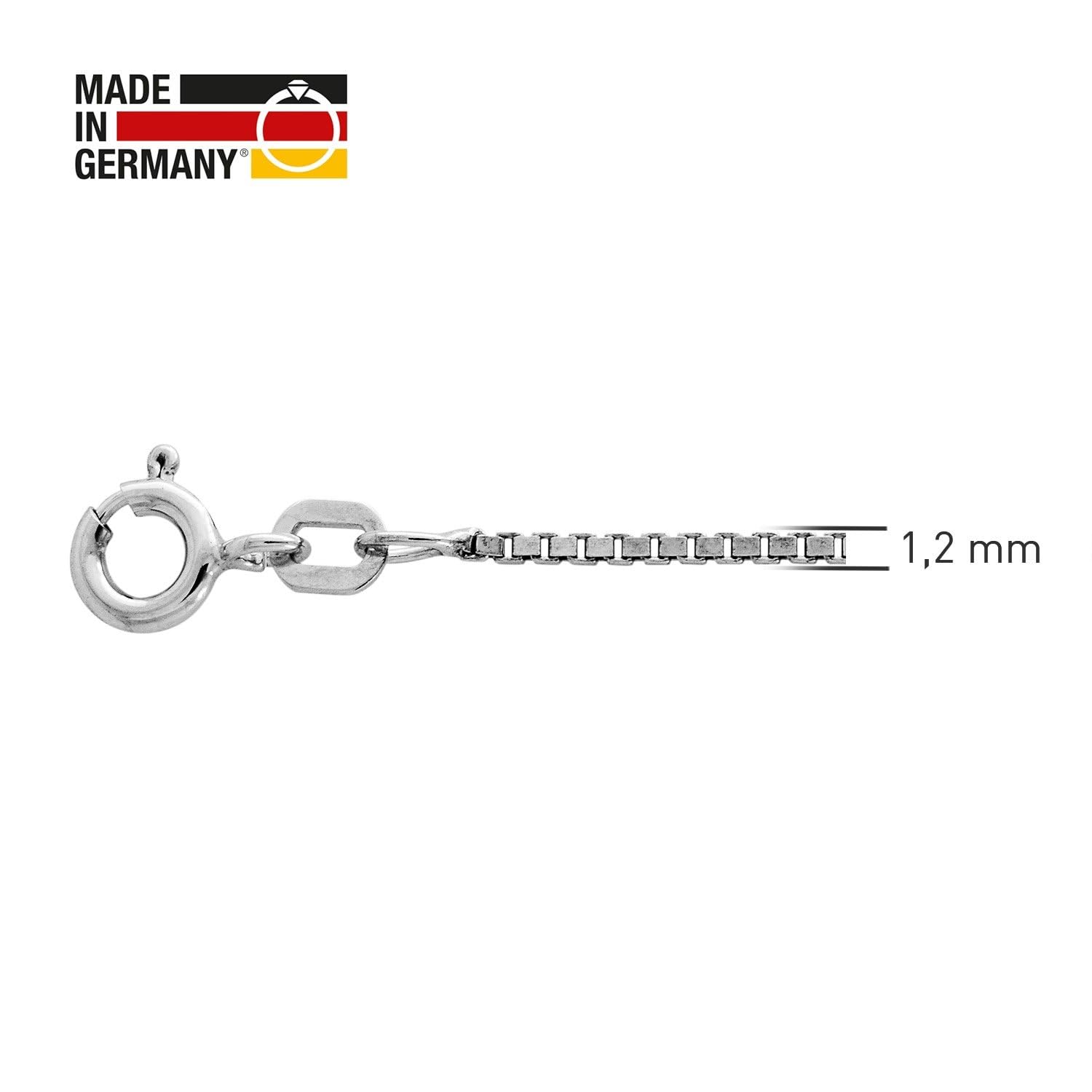 trendor Halsketten Venezianer Kette 1,2 mm Silber 50 cm