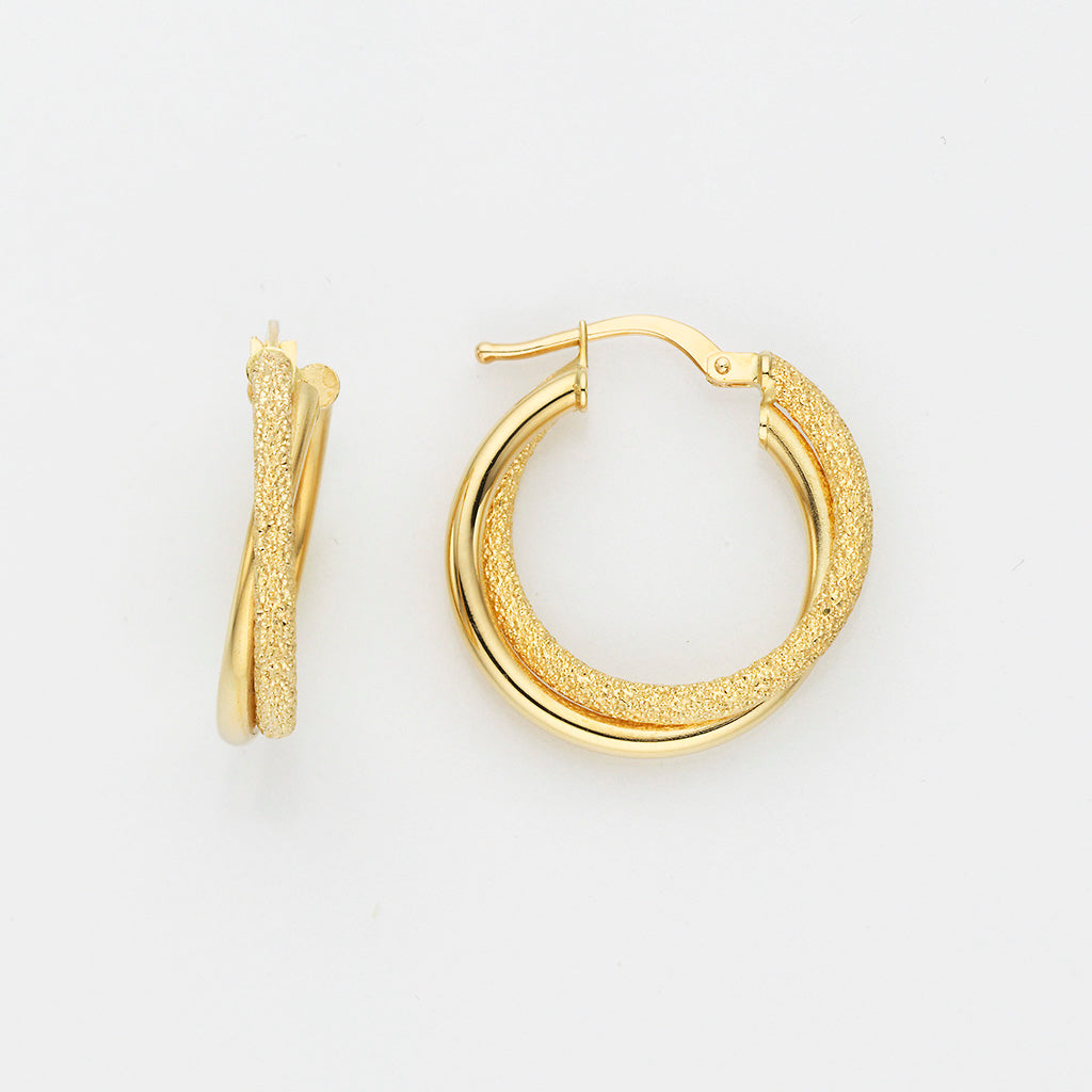 Eugen Rühle Ohrschmuck Bügel-Creolen 21mm 585 Gelbgold