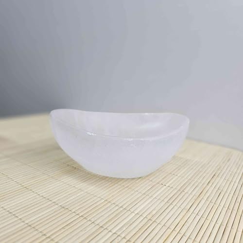 NKlaus Healing Crystals Selenit-Schale oval 12x9x4 cm poliert