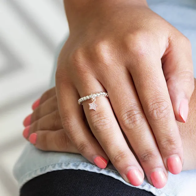 Joy by Corrine Smith Star Charm Ring Gold verstellbar Swarovski