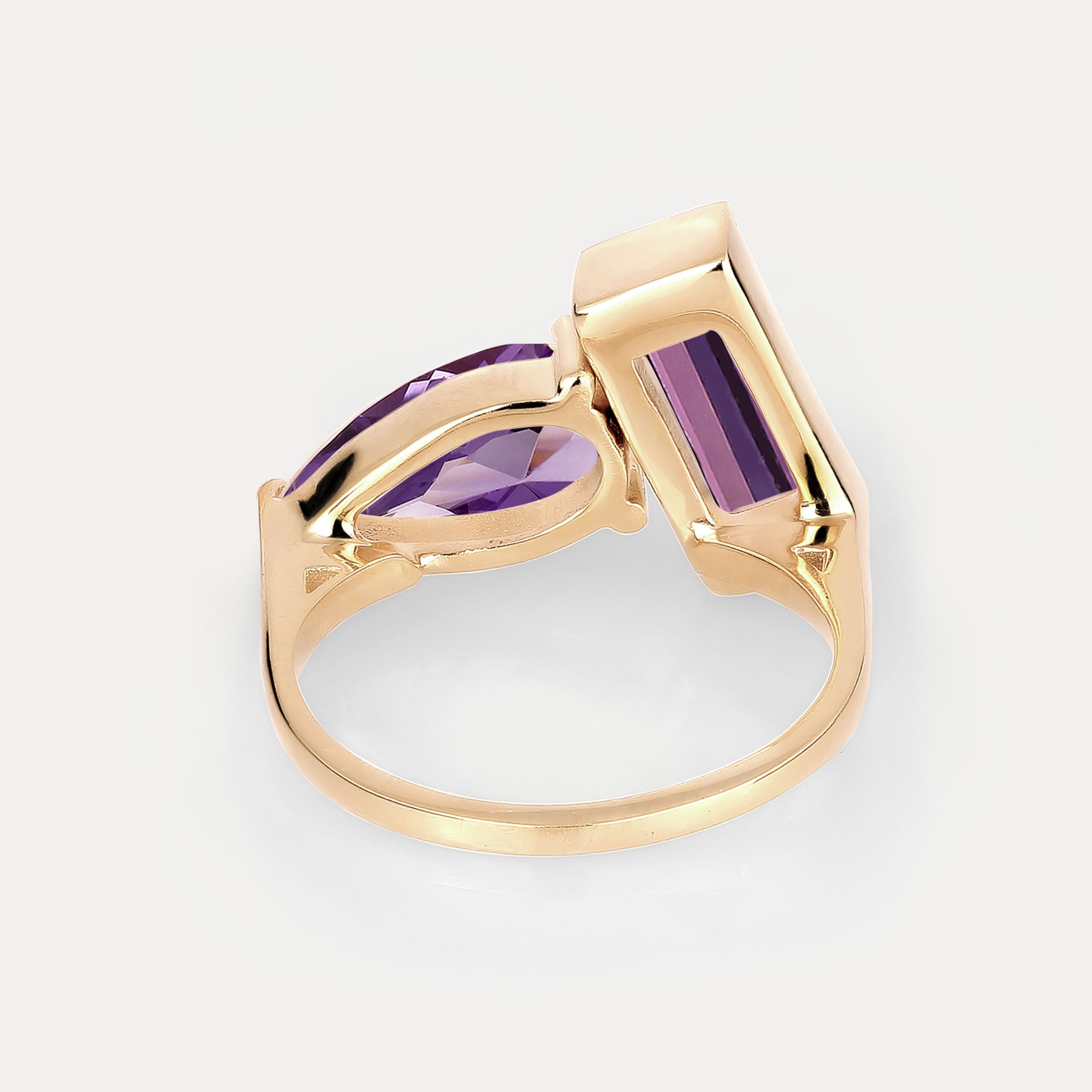 Stilnest Balance Amethyst Ring 585 Gold Größe 52