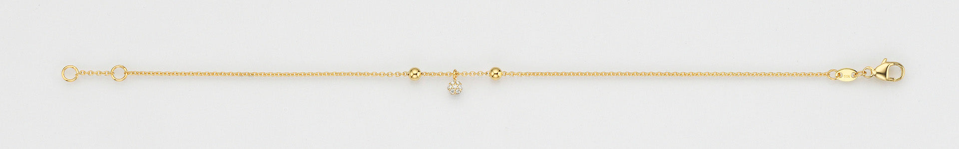 Eugen Rühle Armbänder Armband 0,06ct Gelbgold 585 Kugeln