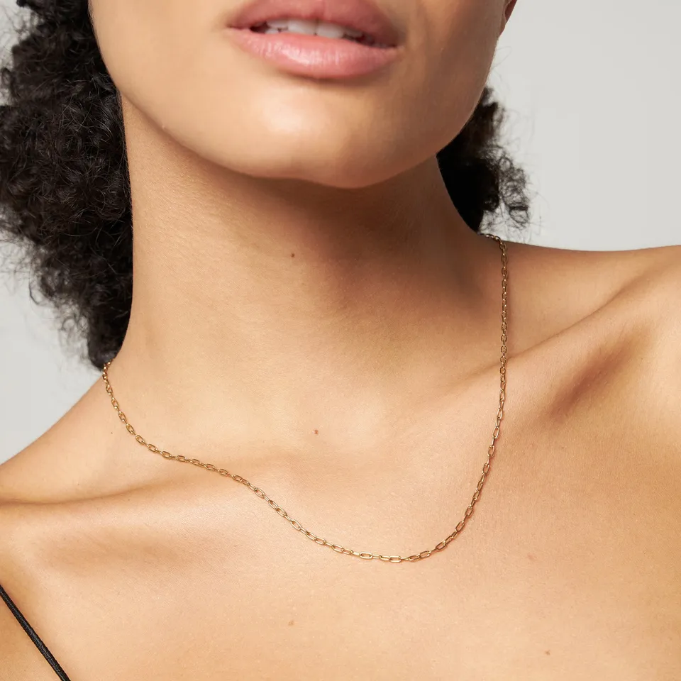 Stilnest Catena II Kette Halskette 24K Gold Vermeil 60CM