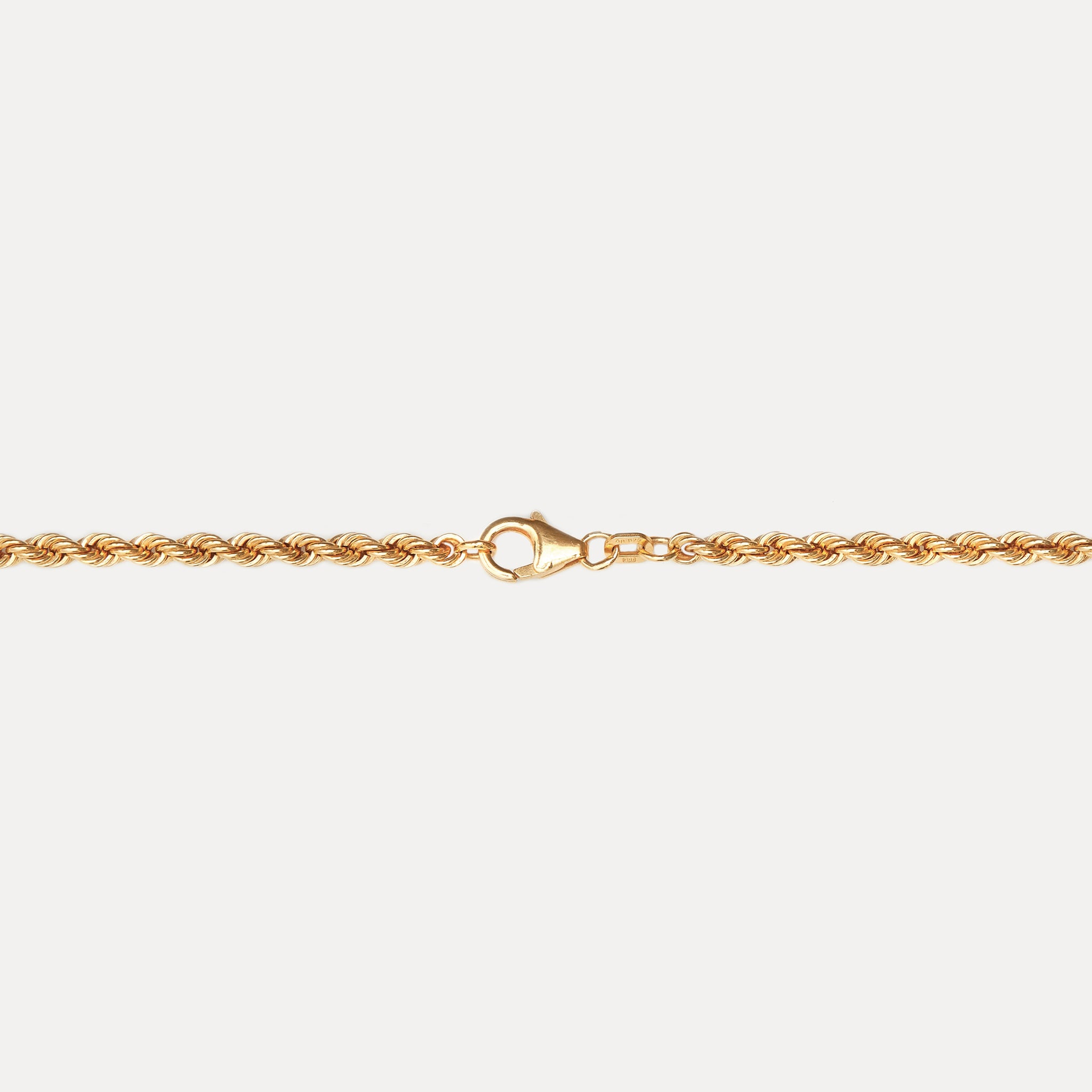 Stilnest Kordelkette 3,2 mm Gold Vermeil Silber 45 cm