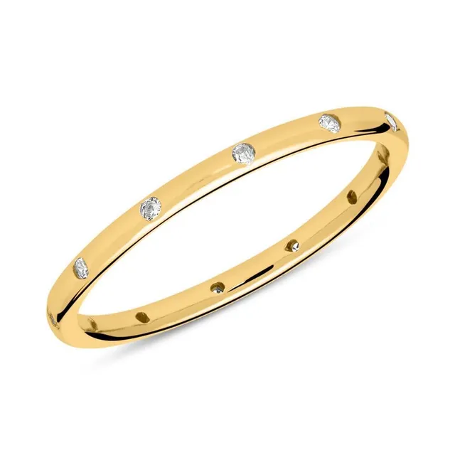 JEWLIX Ring 925er Silber vergoldet Zirkonia 50mm