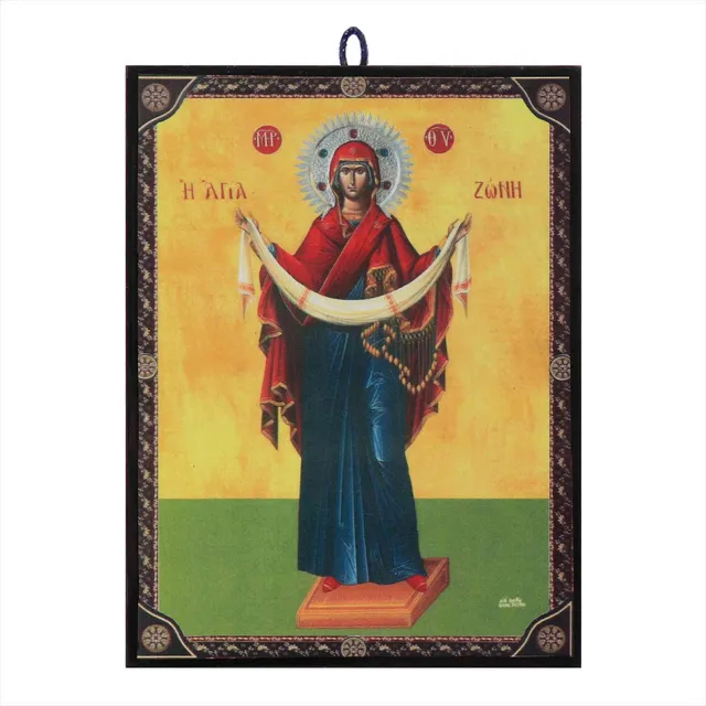 NKlaus Religious Icons Maria Schutz Ikone Holz 9,7cm