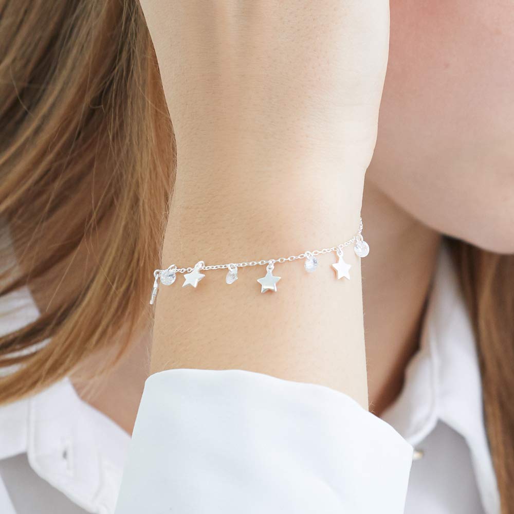 JEWLIX Sterne Armband Silber 925er Zirkonia Damen