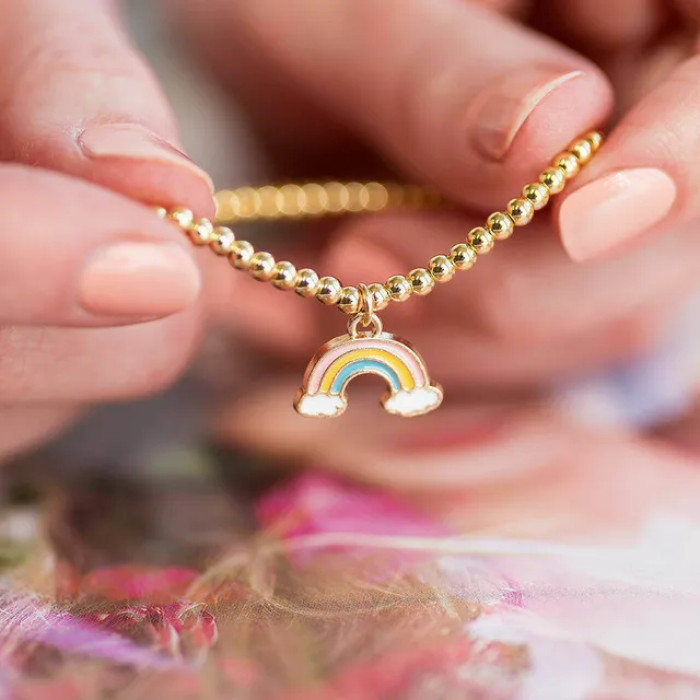 Joy by Corrine Smith Pastel Rainbow Perlen Armband