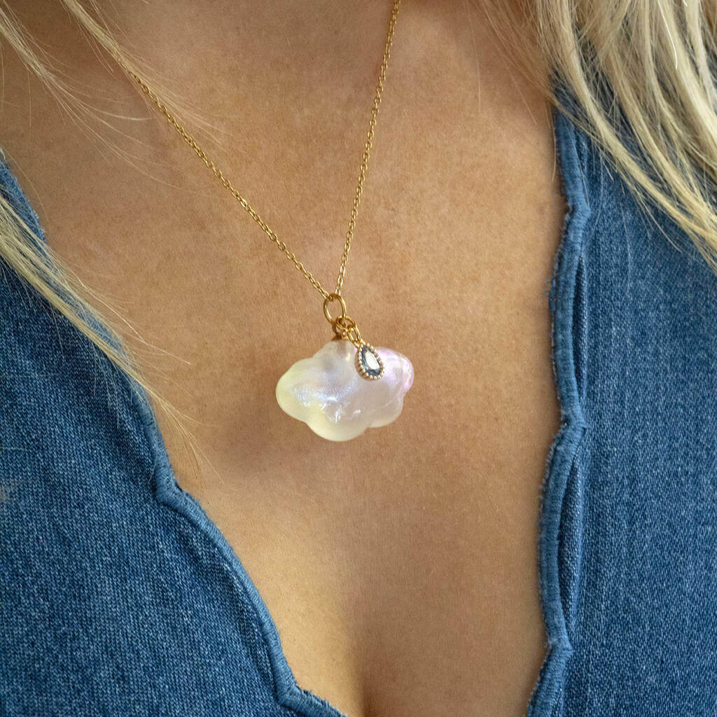 Joy by Corrine Smith Cloud Raindrop Halskette Gold Wolke