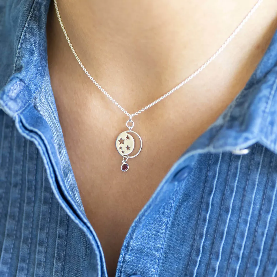 Joy by Corrine Smith Celestial Halskette Geburtsstein Gold