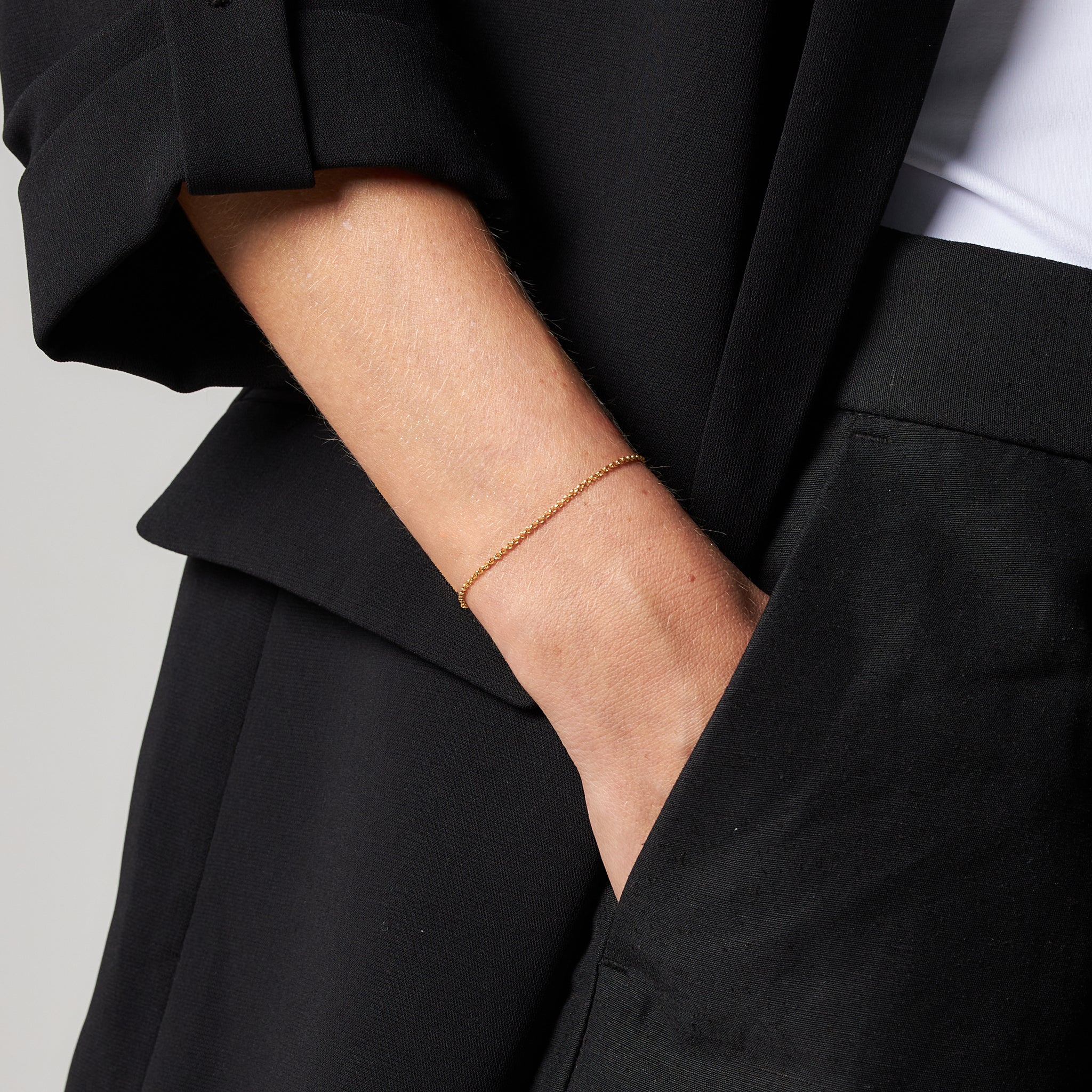 Stilnest Rolo Chain Armband 19cm 24k Gold Vermeil