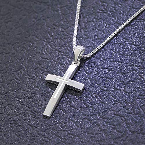 trendor Halsketten Kreuz Kinder-Halskette Silber 925 42 cm