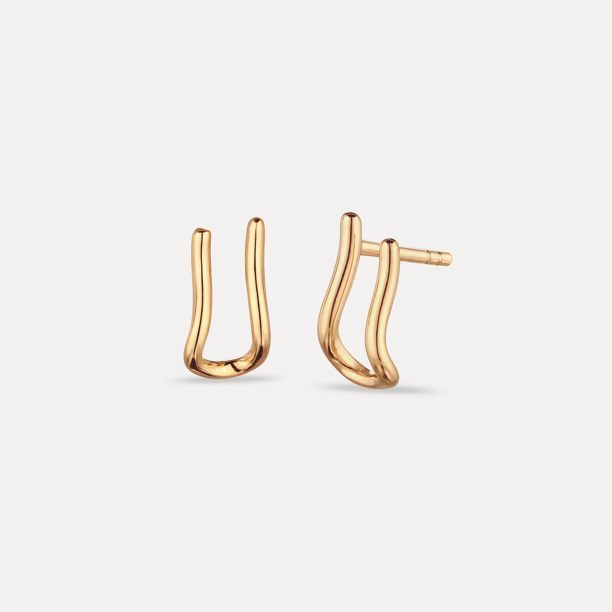 Stilnest Charm Hänger Ohrstecker Gold Vermeil modular