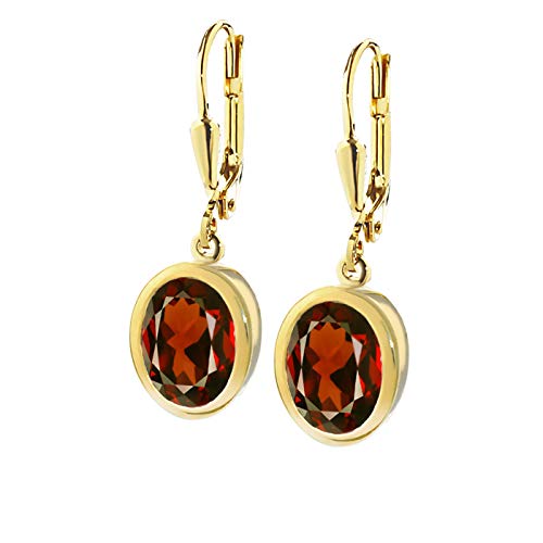 NKlaus JEWELLERY Tropfen Ohrhänger 333 Gold Granat