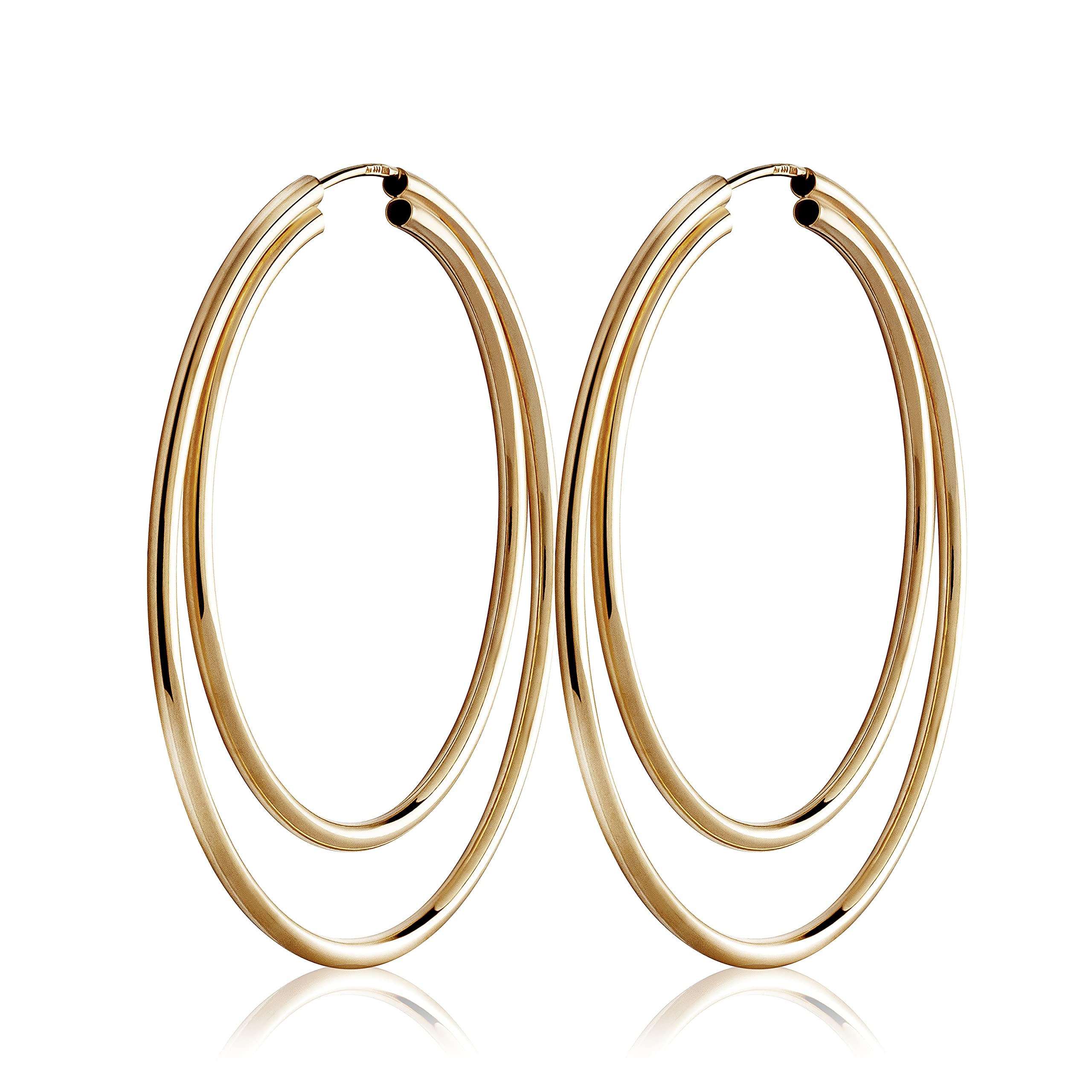 NKlaus 1189 Creolen 333 Gelbgold 50mm Damen Paar