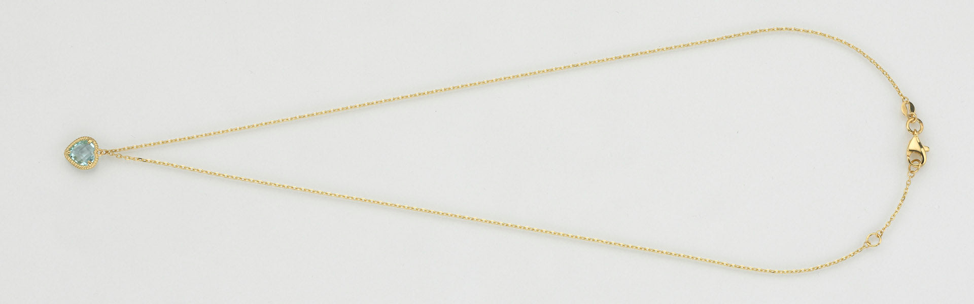 Eugen Rühle Colliers Collier Herz Blautopas 585 Gelbgold