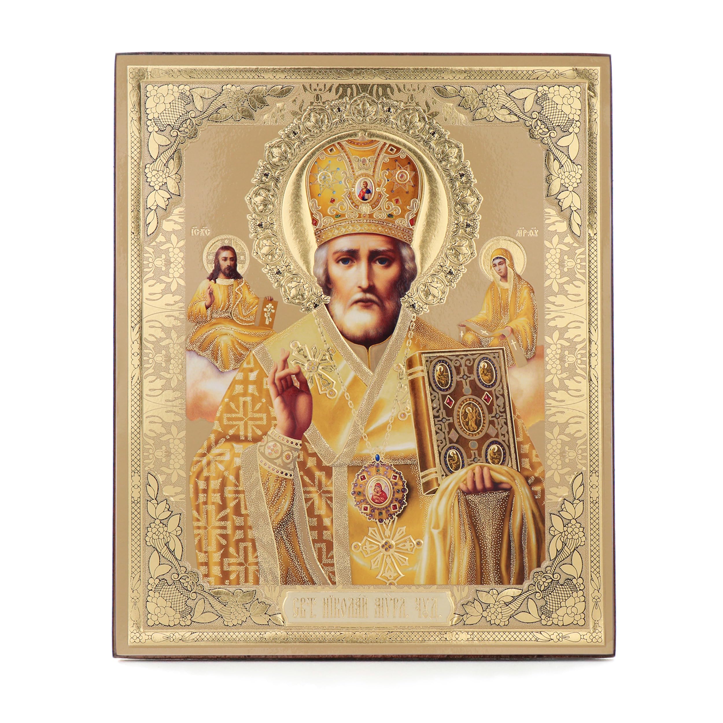 NKlaus RELIGIOUS ICONS Ikone Nikolaus Holz 15x18 cm