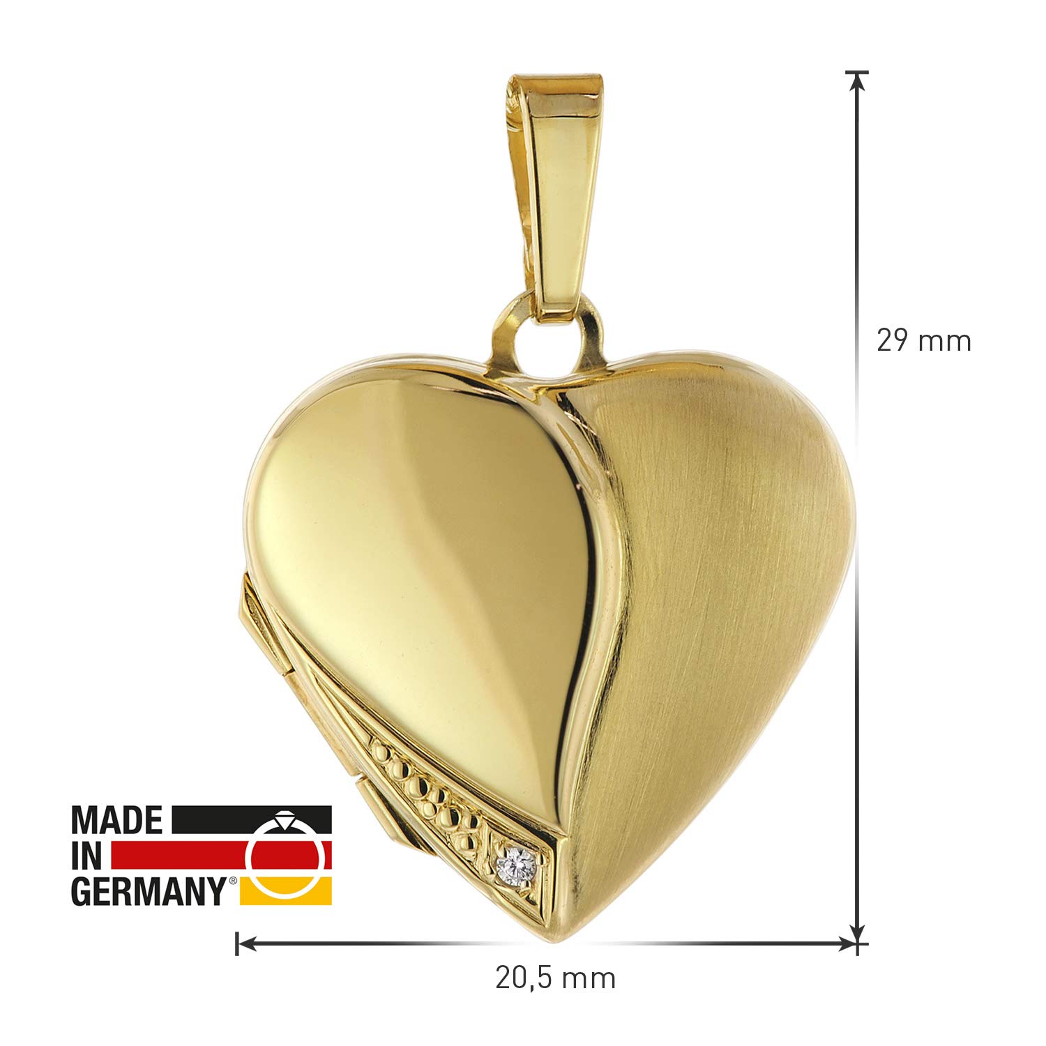 trendor Halsketten Medaillon Herz 75738 Gold-Kette 42 cm