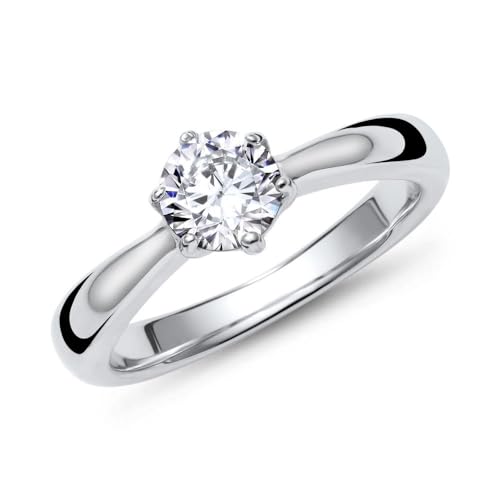 JEWLIX VR0036 Verlobungsring Silber Zirkonia Solitär