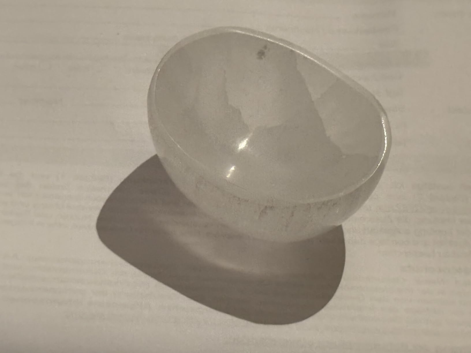 NKlaus HEALING CRYSTALS Selenit Schale 6,5cm Halbkugel