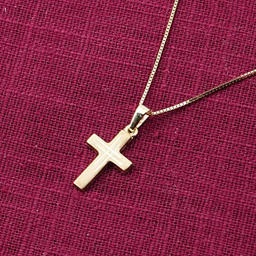 trendor 41804 Kinder Kreuz Halskette Gold 333 42 cm