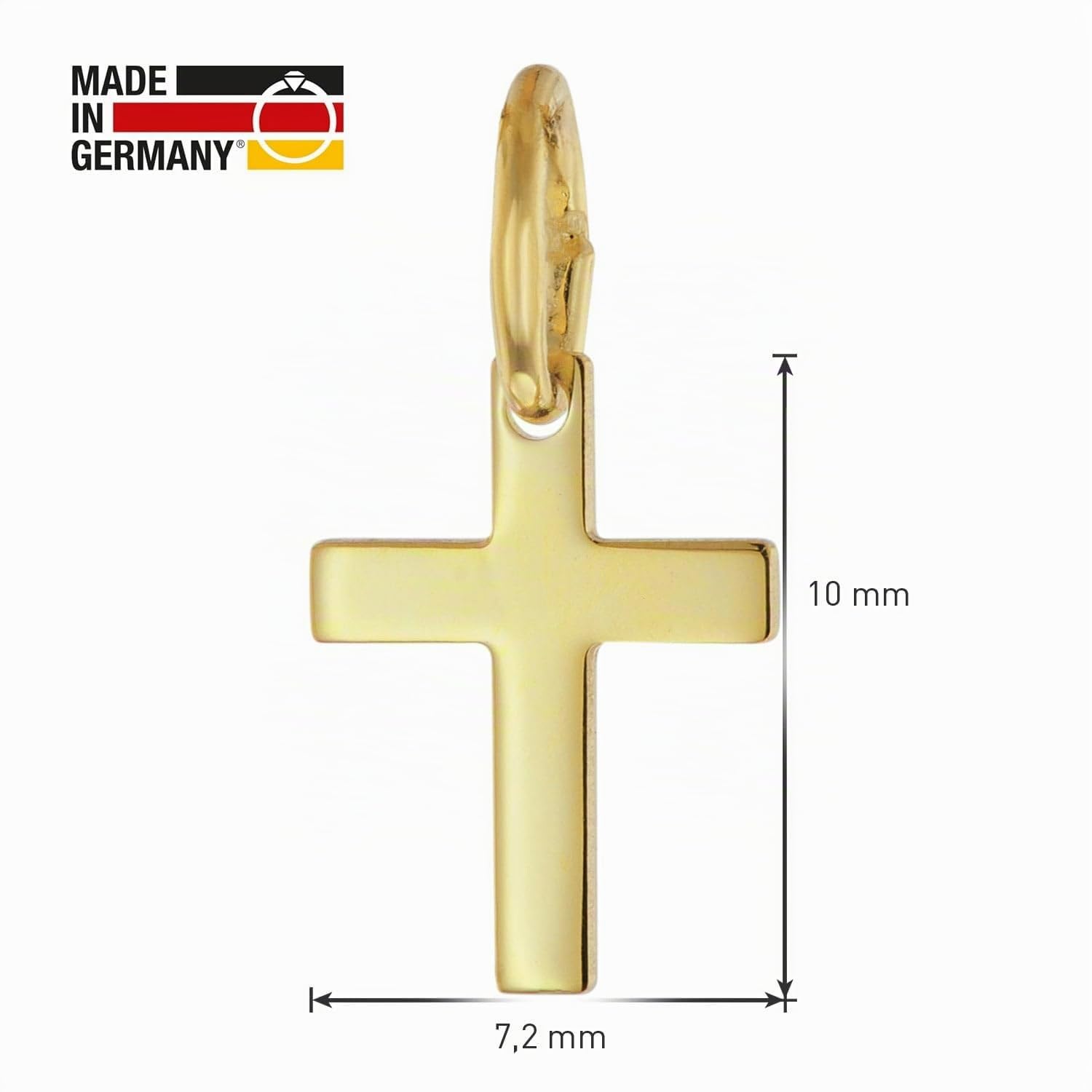 trendor Halsketten Kreuz-Anhänger 333 Gold Kinder Halskette