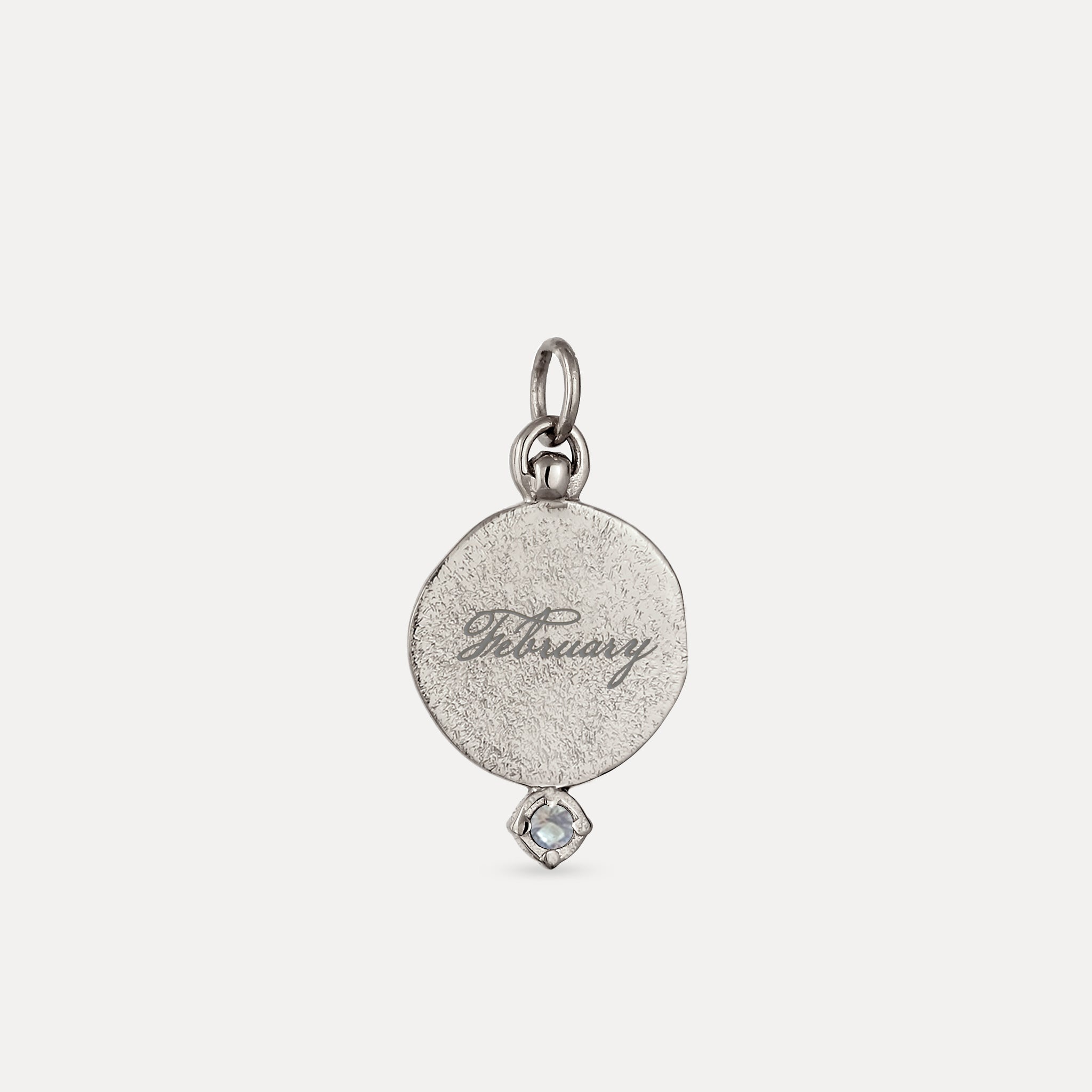 Stilnest Aquamarin Fluid Medallion Anhänger Matt Gold Vermeil