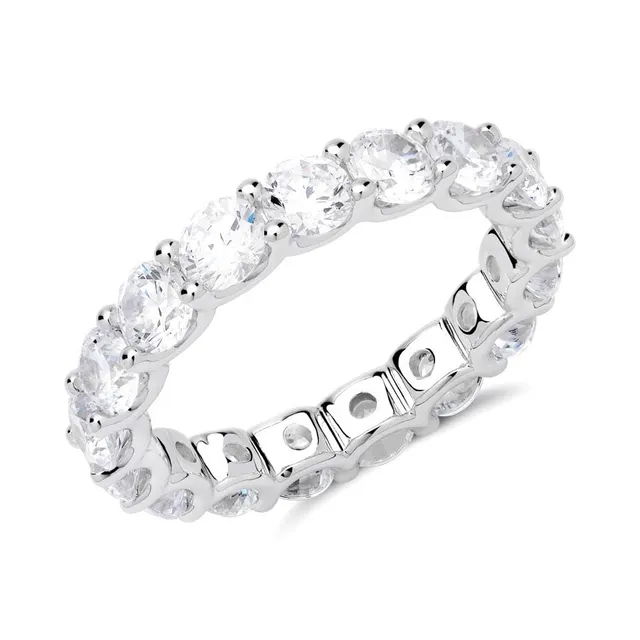 JEWLIX VR0164 Eternityring 925 Silber Zirkonia Vollbesatz