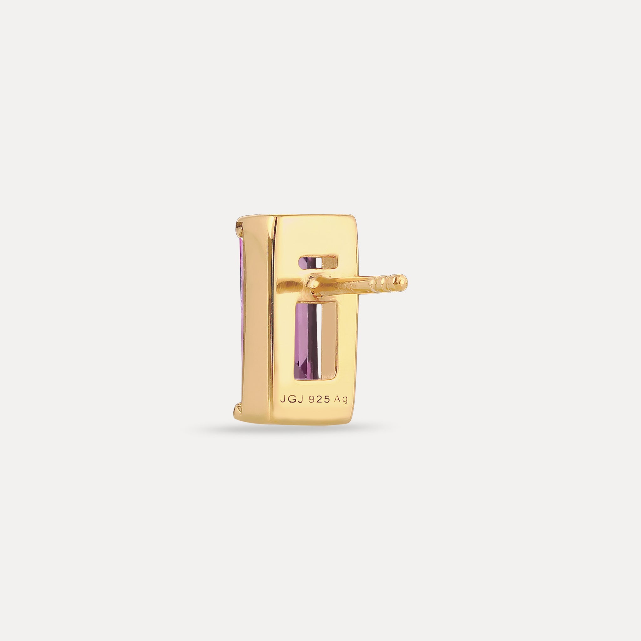 Stilnest Balance Baguette Ohrstecker Amethyst Single