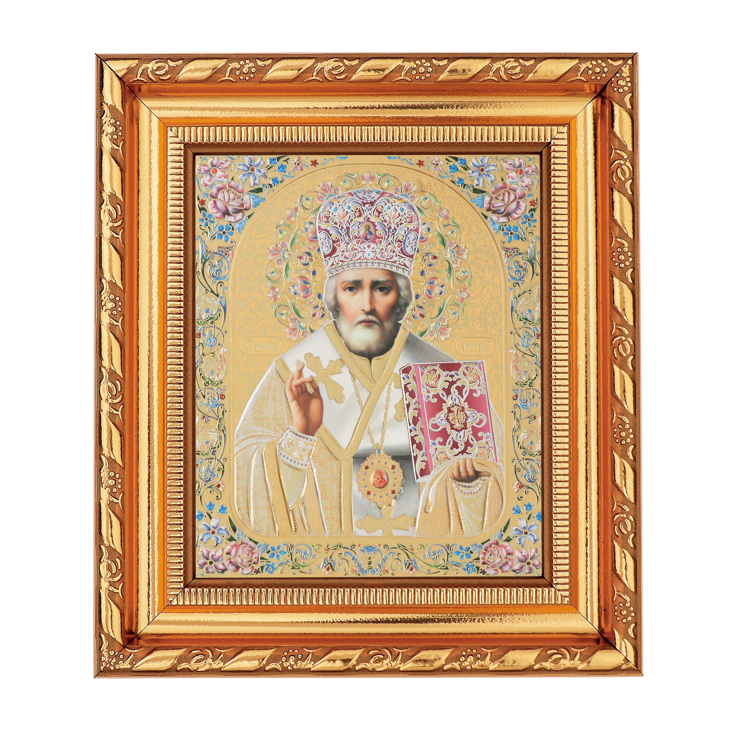 NKlaus Jesus Christus I Ikone Glasrahmen 14x16cm