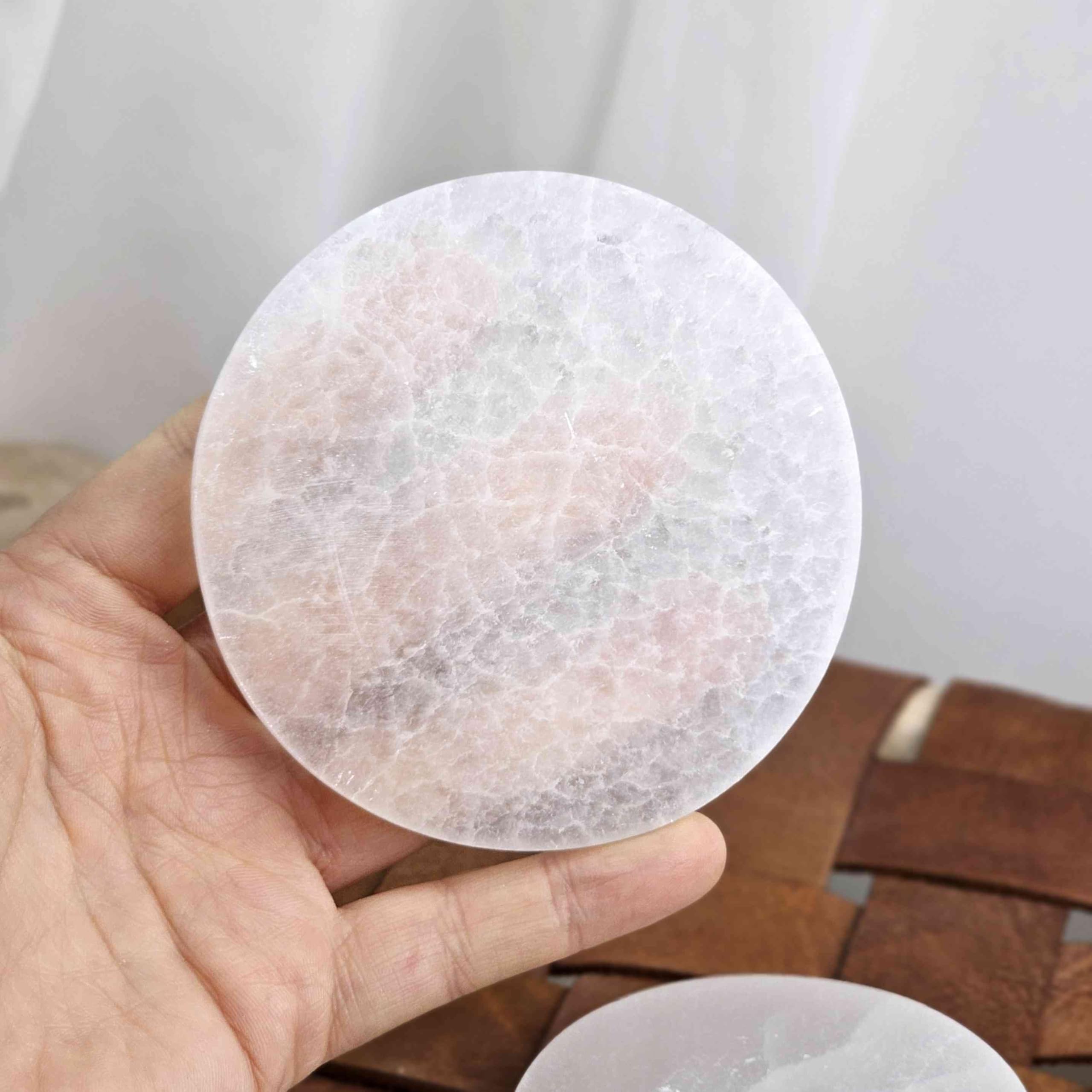 NKlaus Healing Crystals Selenit Aufladeplatte rund 10cm