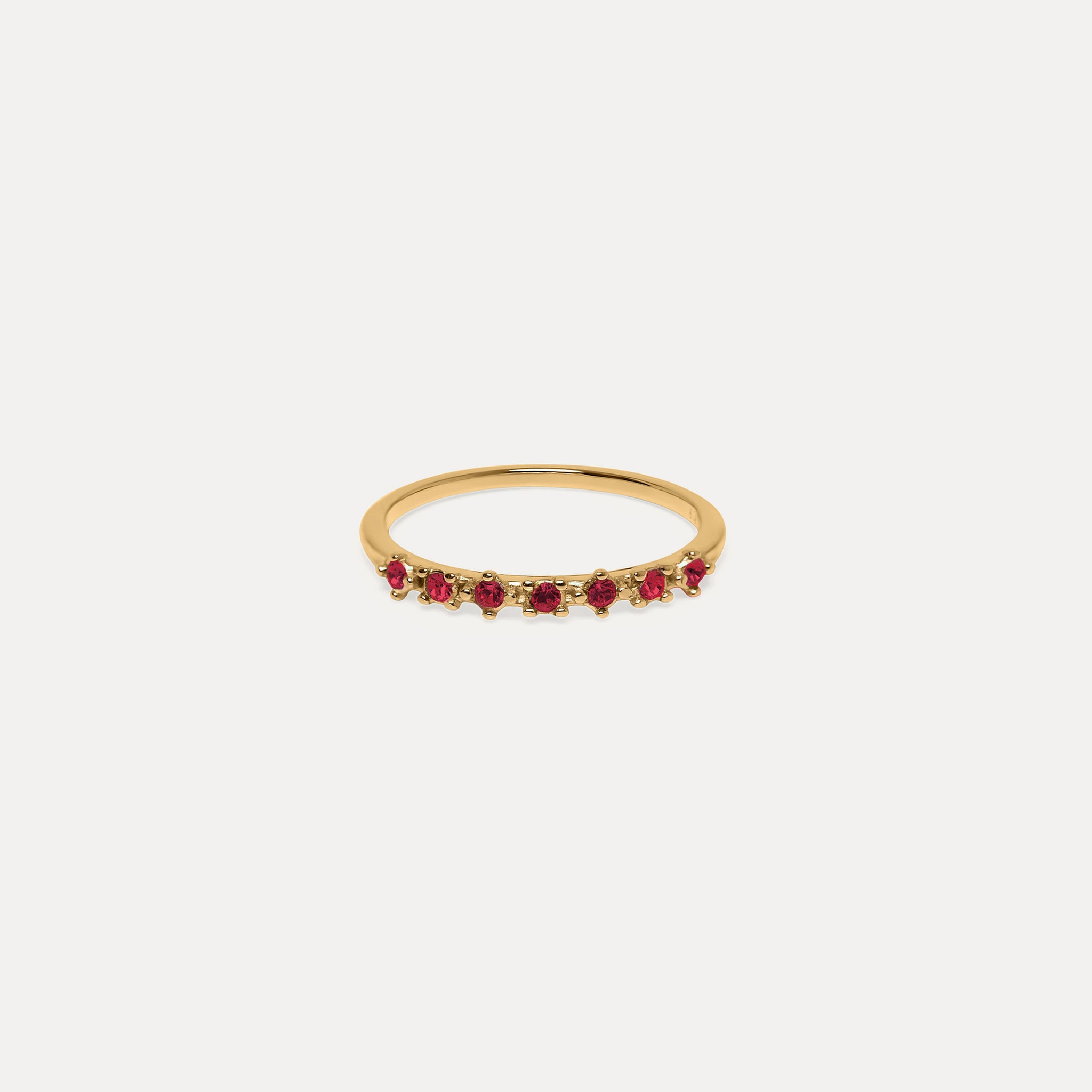 Stilnest Color Delight Ring rote Kristalle 24k Gold Vermeil Gr.52