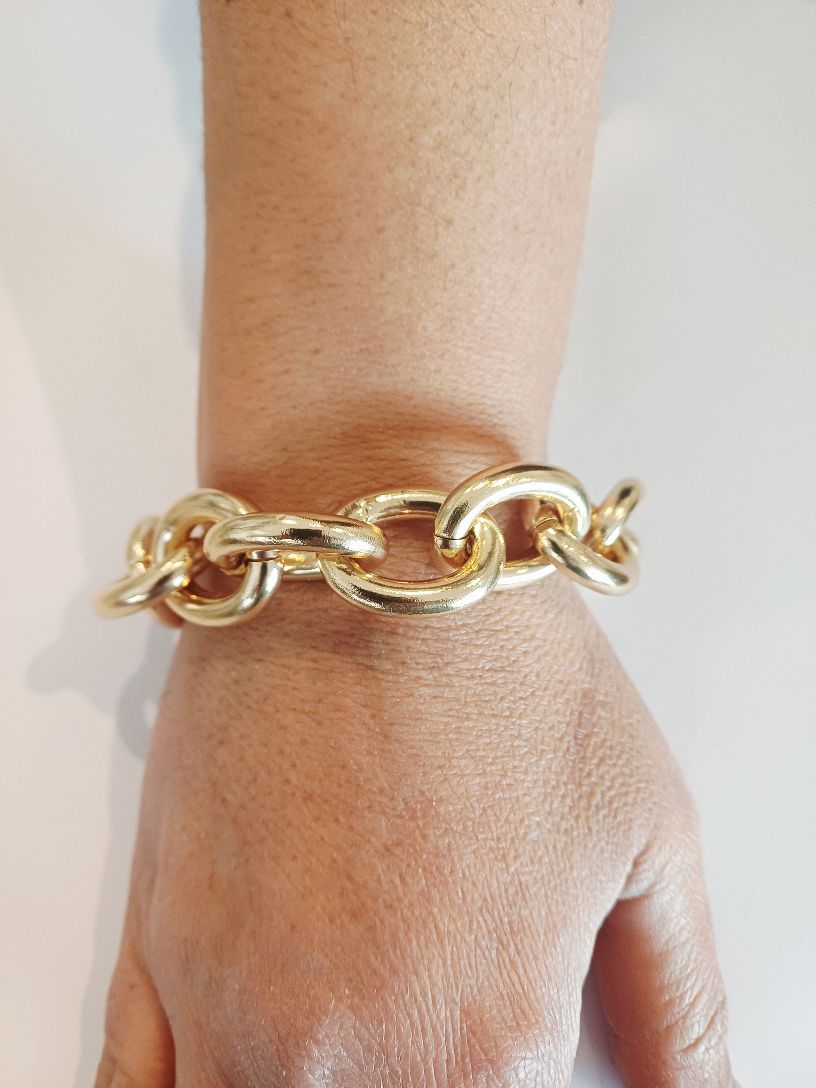Alevá Bijoux Nisida Grande Armreif Gold glänzend