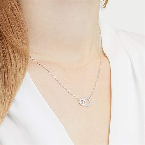 JEWLIX Kreise Kette 925er Silber Zirkonia