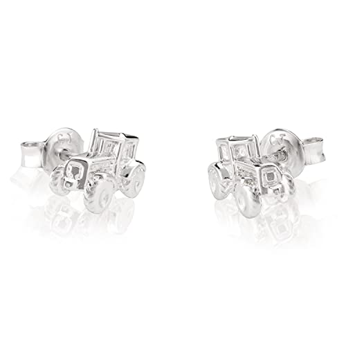 NKlaus Jewellery Traktor Ohrstecker 925 Silber 10x7 mm
