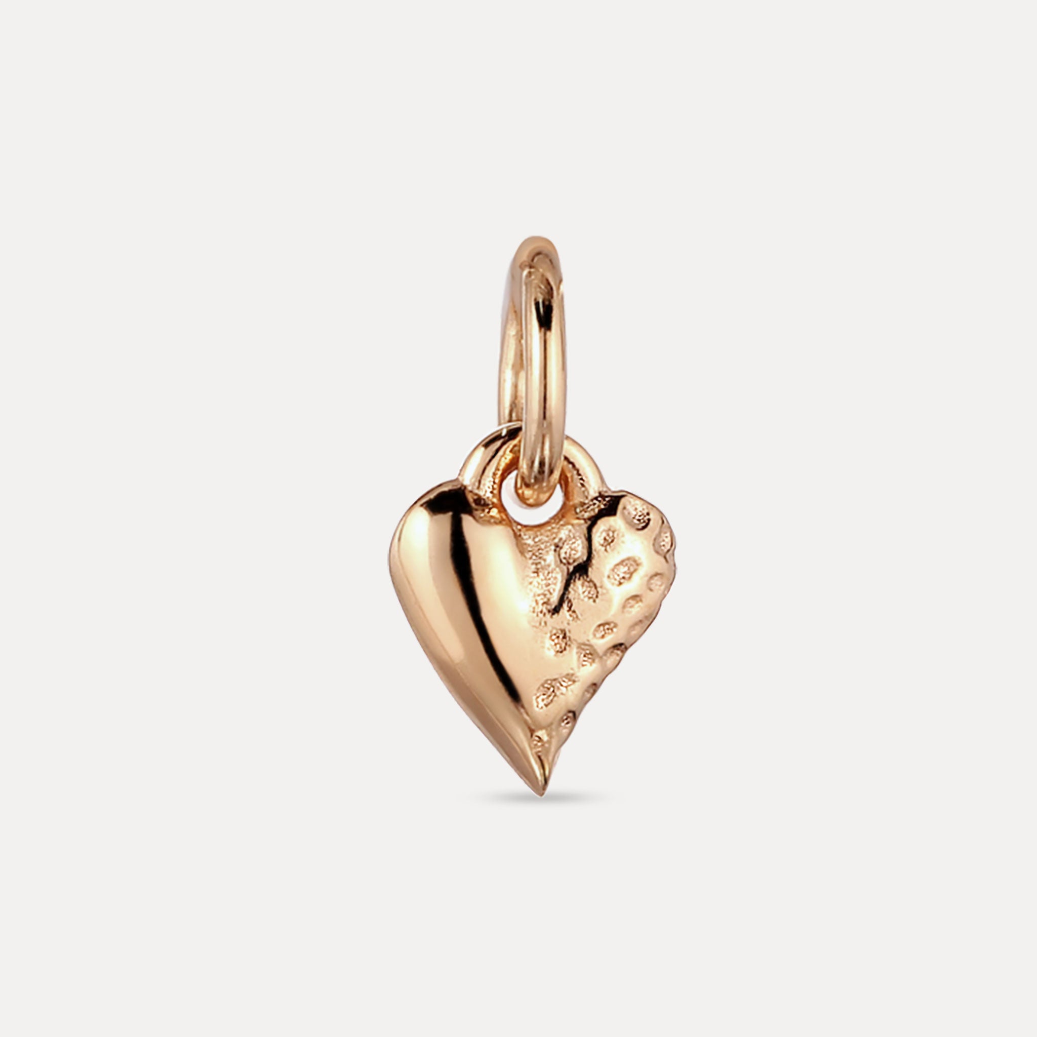 Stilnest Tiny Heart Anhänger 585 Gold strukturiert