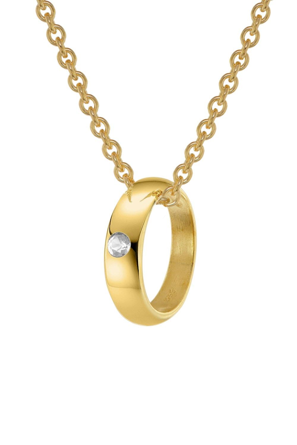 trendor 39475 Taufring Halskette Gold 333 42 cm