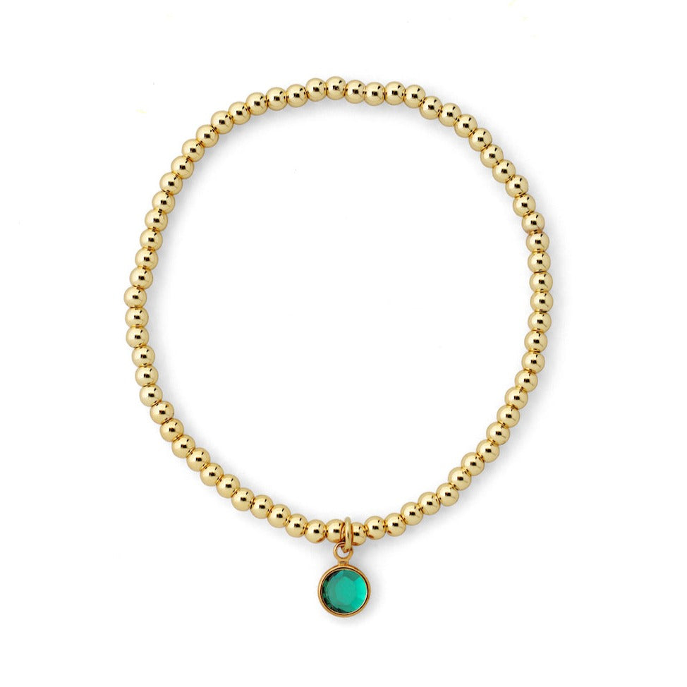 Joy by Corrine Smith Mai Armband Gold Smaragd Geburtsstein