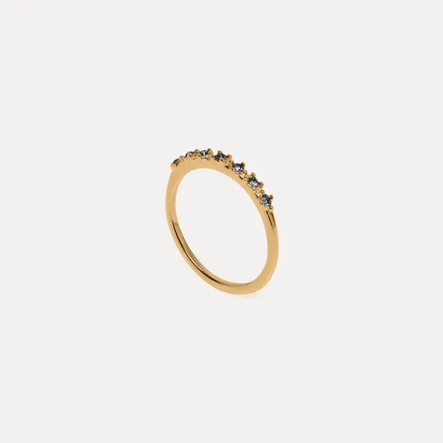 Stilnest Color Delight Ring Blaue Kristalle Gold Vermeil