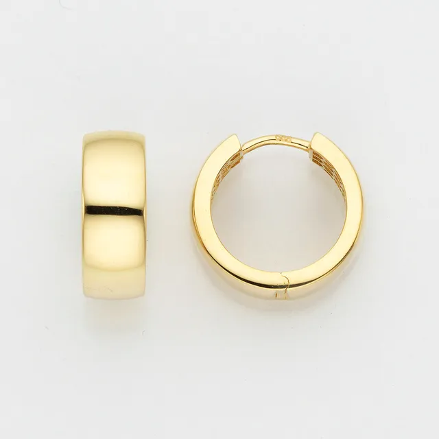 Eugen Rühle Ohrschmuck Scharnier-Creolen 5,3x14,8mm Ohrringe 585 Gelbgold