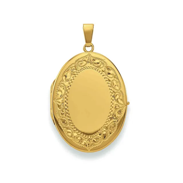 Eugen Rühle Anhänger Medaillon oval 23x31mm 750 Gelbgold